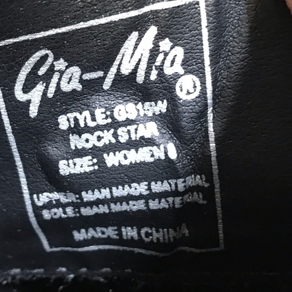 Gia-Mia Black Combat Boots - Picture 7 of 7